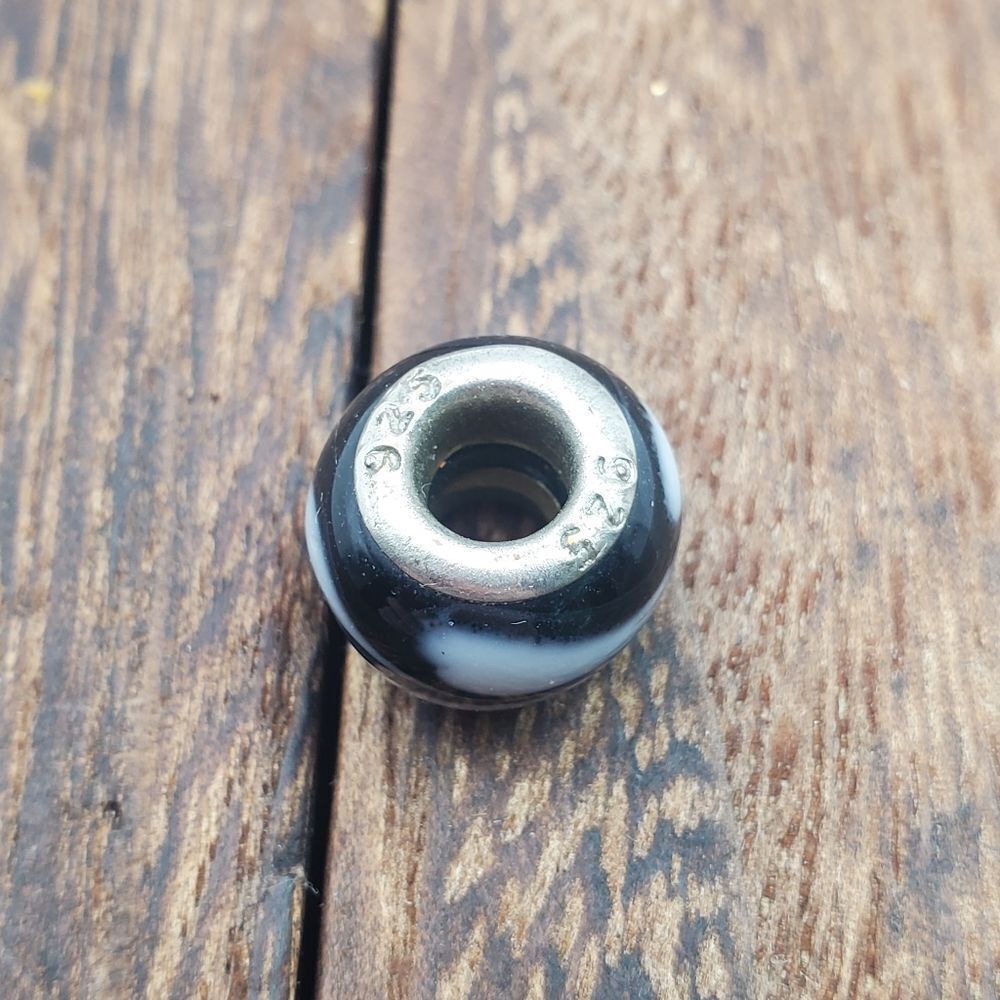Zebra melt 925 sterling charm